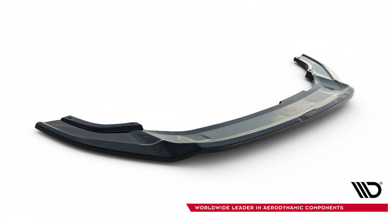 Maxton Front Splitter V.3 VW Golf 7 R / R-Line Facelift - Gloss Black