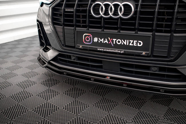 Maxton Front Splitter V.2 Audi Q3 S-Line F3 - Gloss Black