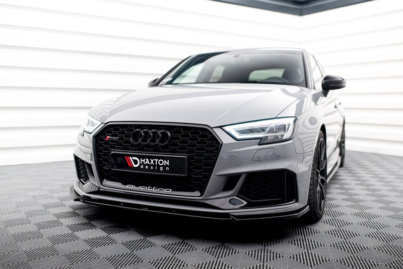 Maxton frontsplitter til Audi RS3 8V Facelift Sportback – blank sort – billede 1 af 5