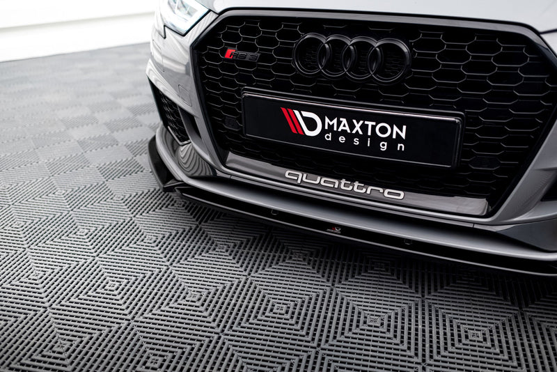 Maxton frontsplitter til Audi RS3 8V Facelift Sportback – blank sort – billede 3 af 5