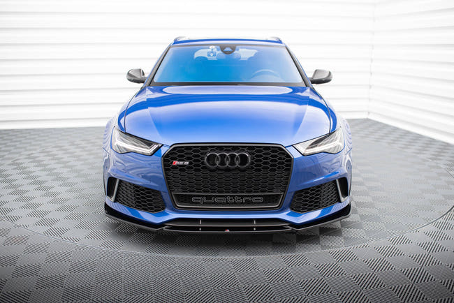 Maxton Front Splitter V.4 Audi RS6 C7 - Gloss Black