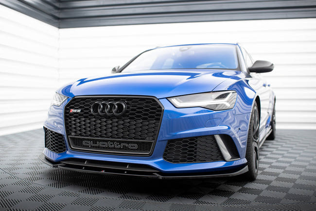 Maxton Front Splitter V.4 Audi RS6 C7 - Gloss Black
