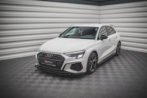 Maxton frontsplitter til Audi S3 / A3 S-Line 8Y – blank sort – billede 1 af 5