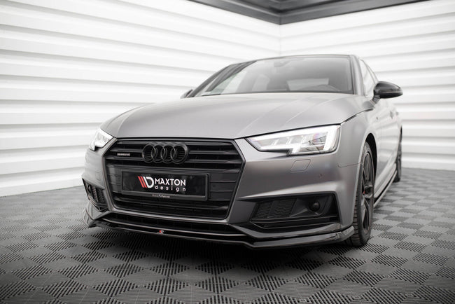 Maxton frontsplitter til Audi S4 / A4 S-Line B9 – blank sort – billede 1 af 5