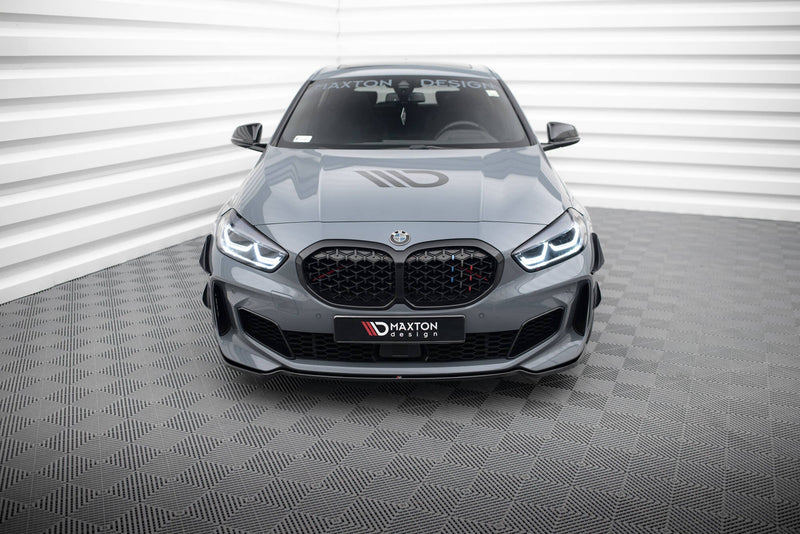 Maxton frontsplitter til BMW 1 M-Pack/ M135i / 128ti F40 – blank sort – billede 2 af 5