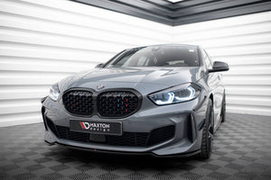 Maxton frontsplitter til BMW 1 M-Pack/ M135i / 128ti F40 – blank sort – billede 1 af 5