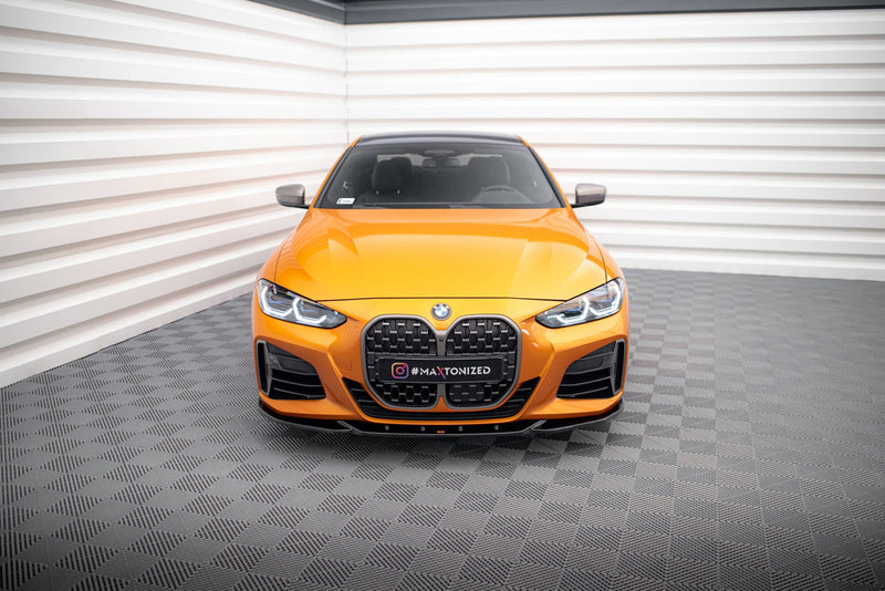 Maxton frontsplitter til BMW 4 M-Pack / M440i G22 / G23 / G22 Facelift / G23 Facelift – blank sort – billede 2 af 5