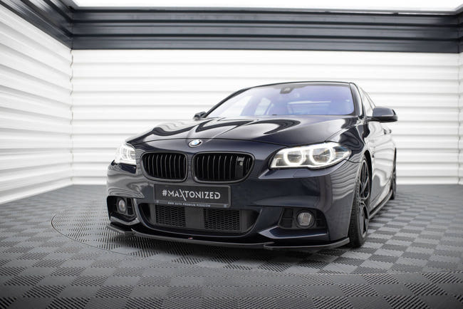 Maxton frontsplitter til BMW 5 F10/F11 M-Pack – blank sort – billede 1 af 5