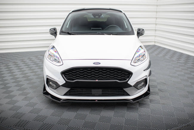 Maxton Front Splitter + Flaps V.4 Ford Fiesta St / St-Line - Gloss Black