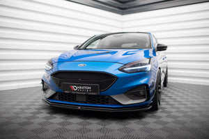 Maxton Front Splitter V.4 Ford Focus St / St-Line Mk4 - Gloss Black