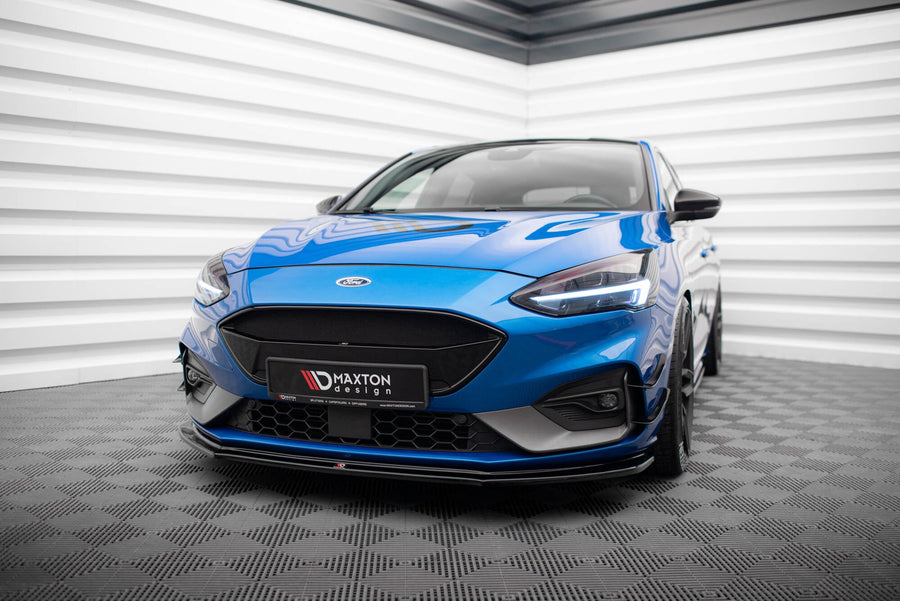 Maxton Front Splitter V.4 Ford Focus St / St-Line Mk4 - Gloss Black