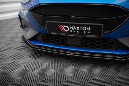 Maxton Front Splitter V.4 Ford Focus St / St-Line Mk4 - Gloss Black
