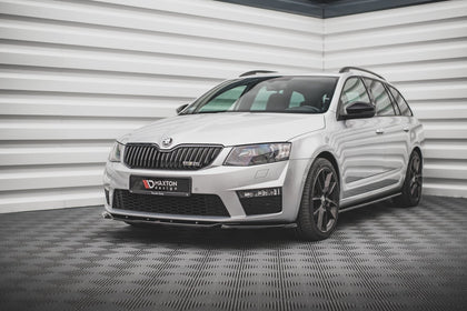 Maxton frontsplitter til Skoda Octavia RS Mk3 – blank sort – billede 1 af 7