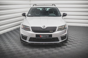 Maxton frontsplitter til Skoda Octavia RS Mk3 – blank sort – billede 2 af 7