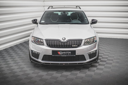 Maxton frontsplitter til Skoda Octavia RS Mk3 – blank sort – billede 2 af 7