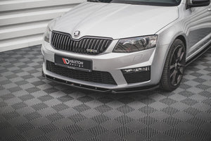 Maxton frontsplitter til Skoda Octavia RS Mk3 – blank sort – billede 3 af 7