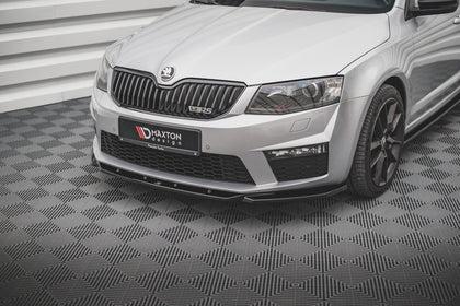 Maxton frontsplitter til Skoda Octavia RS Mk3 – blank sort – billede 3 af 7