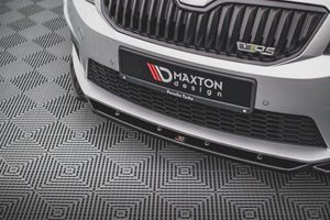 Maxton frontsplitter til Skoda Octavia RS Mk3 – blank sort – billede 4 af 7