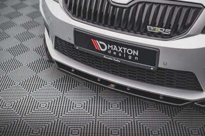 Maxton frontsplitter til Skoda Octavia RS Mk3 – blank sort – billede 4 af 7