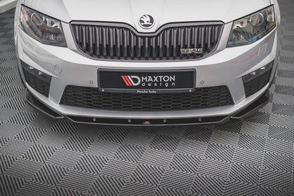 Maxton frontsplitter til Skoda Octavia RS Mk3 – blank sort – billede 5 af 7