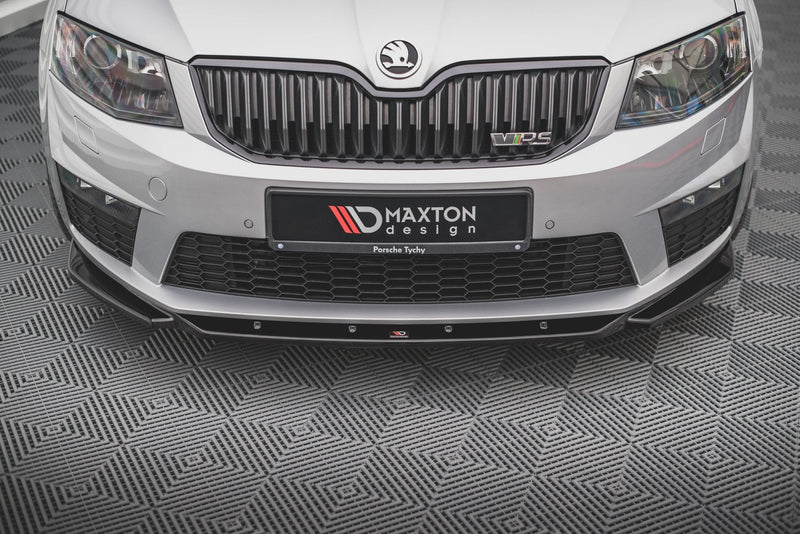 Maxton frontsplitter til Skoda Octavia RS Mk3 – blank sort – billede 5 af 7