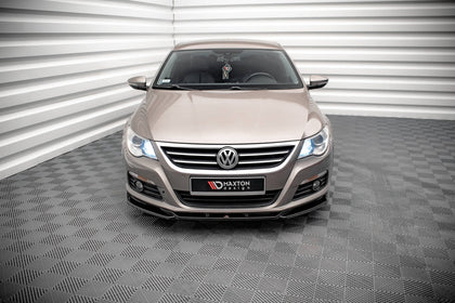 Maxton Front Splitter V.4 Volkswagen Passat Cc - Gloss Black