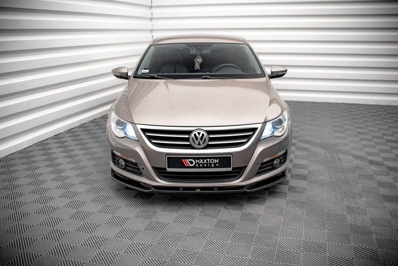 Maxton Front Splitter V.4 Volkswagen Passat Cc - Gloss Black