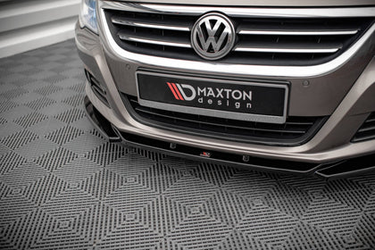 Maxton Front Splitter V.4 Volkswagen Passat Cc - Gloss Black