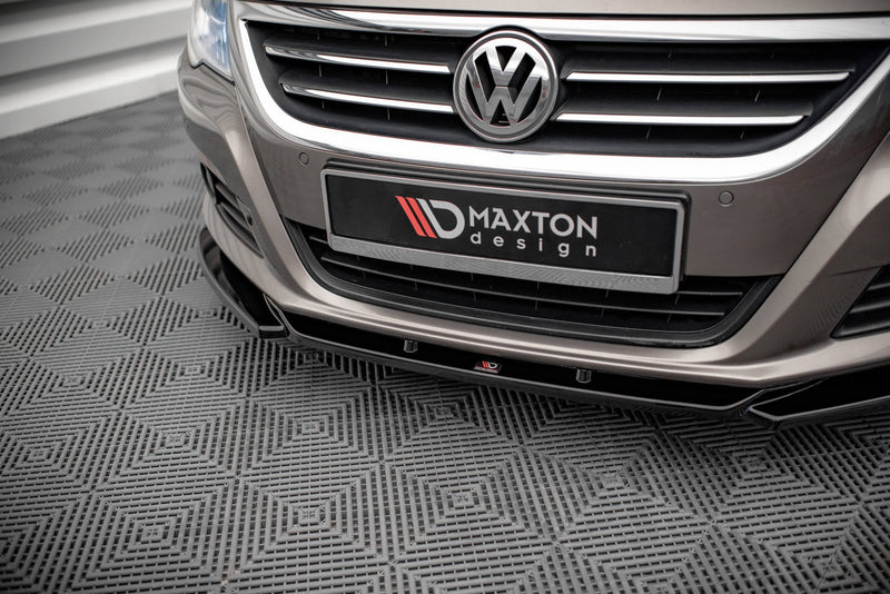 Maxton Front Splitter V.4 Volkswagen Passat Cc - Gloss Black