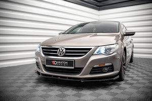 Maxton Front Splitter V.4 Volkswagen Passat Cc - Gloss Black