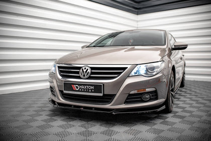Maxton Front Splitter V.4 Volkswagen Passat Cc - Gloss Black