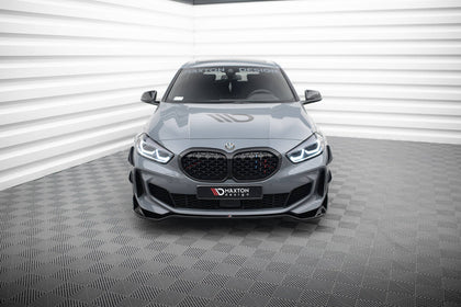 Maxton frontsplitter til BMW 1 M-Pack / M135i / 128ti F40 – blank sort – billede 2 af 4