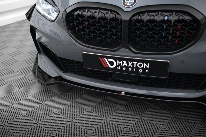 Maxton frontsplitter til BMW 1 M-Pack / M135i / 128ti F40 – blank sort – billede 3 af 4