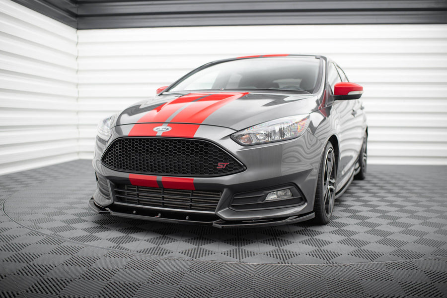 Maxton frontsplitter til Ford Focus ST Mk3 Facelift – blank sort – billede 1 af 5