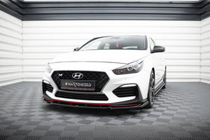 Maxton frontsplitter til Hyundai I30 N Mk3 Hatchback/ Fastback – blank sort – billede 1 af 5