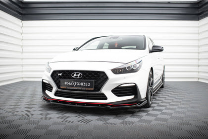 Maxton frontsplitter til Hyundai I30 N Mk3 Hatchback/ Fastback – blank sort – billede 1 af 5