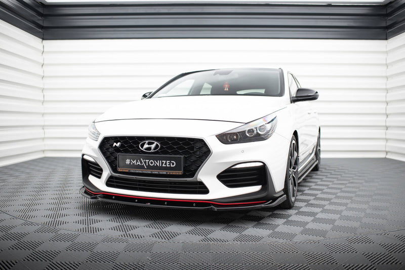 Maxton frontsplitter til Hyundai I30 N Mk3 Hatchback/ Fastback – blank sort – billede 1 af 5