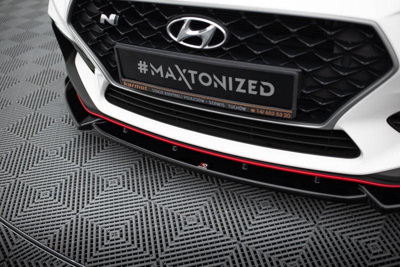 Maxton frontsplitter til Hyundai I30 N Mk3 Hatchback/ Fastback – blank sort – billede 3 af 5