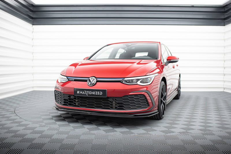 Maxton frontsplitter til Volkswagen Golf GTI / GTE / GTD / R-Line Mk8 – blank sort – billede 1 af 5