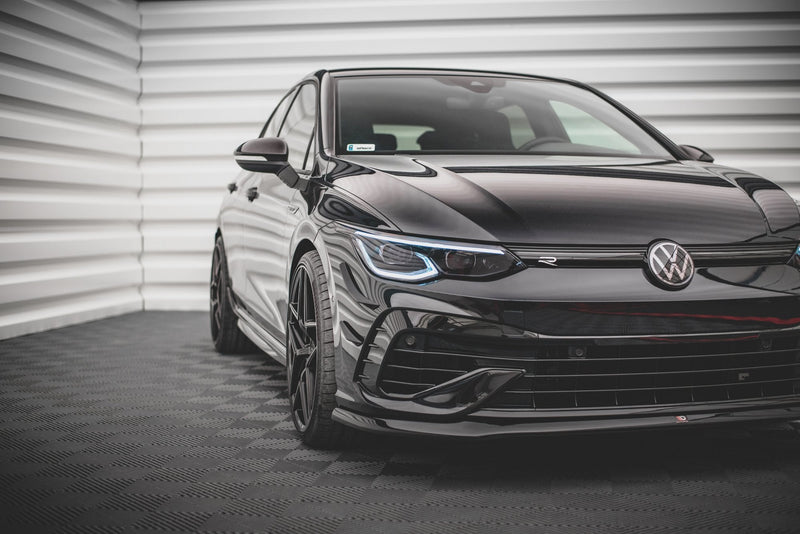 Maxton frontsplitter til Volkswagen Golf R Hatchback / Variant Mk8 – blank sort – billede 3 af 5