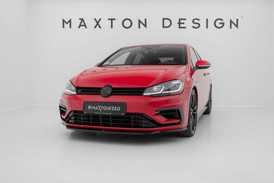 Maxton frontsplitter til Volkswagen Golf R / R-Line Mk7 Facelift – blank sort – billede 1 af 6