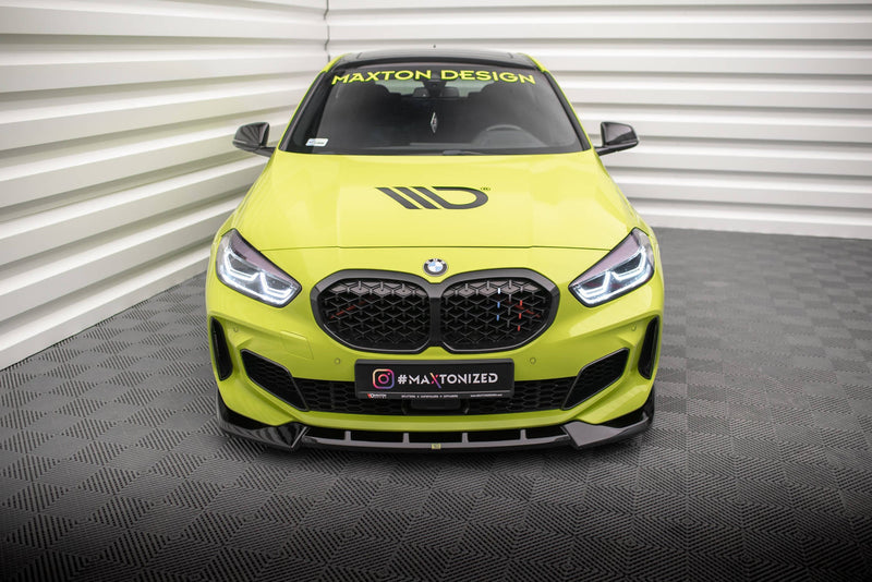 Maxton frontsplitter til BMW 1 M-Pack / M135i / 128ti F40 – blank sort – billede 2 af 5