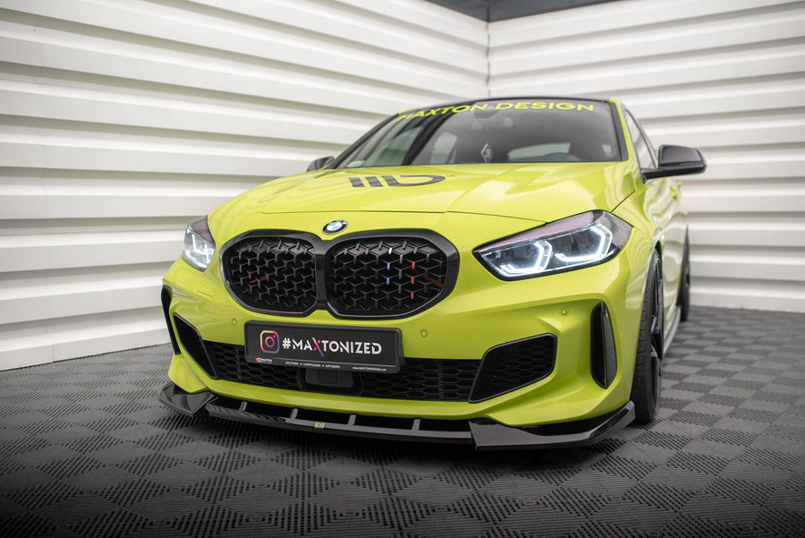 Maxton frontsplitter til BMW 1 M-Pack / M135i / 128ti F40 – blank sort – billede 1 af 5