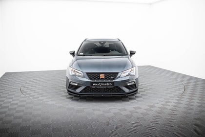 Maxton frontsplitter til Seat Leon Cupra / FR Mk3 Facelift – blank sort – billede 2 af 5