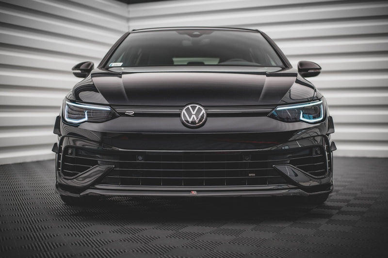 Maxton frontsplitter til Volkswagen Golf R Hatchback / Variant Mk8 – blank sort – billede 2 af 5