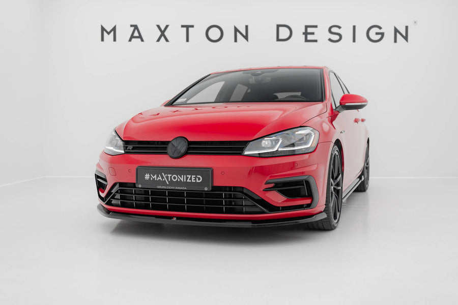 Maxton frontsplitter til Volkswagen Golf R / R-Line Mk7 Facelift – blank sort – billede 1 af 4