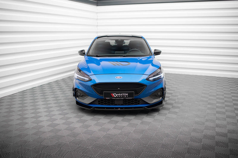 Maxton Front Splitter V.7 Ford Focus St / St-Line Mk4 - Gloss Black