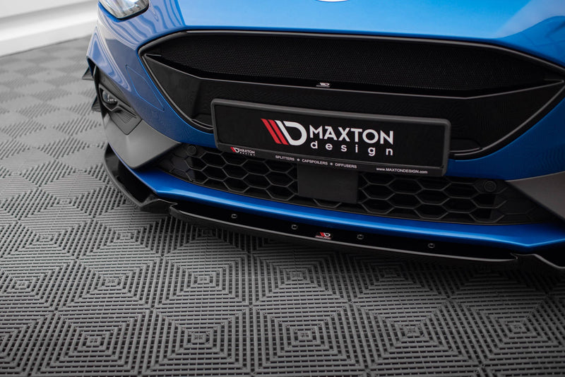 Maxton Front Splitter V.7 Ford Focus St / St-Line Mk4 - Gloss Black