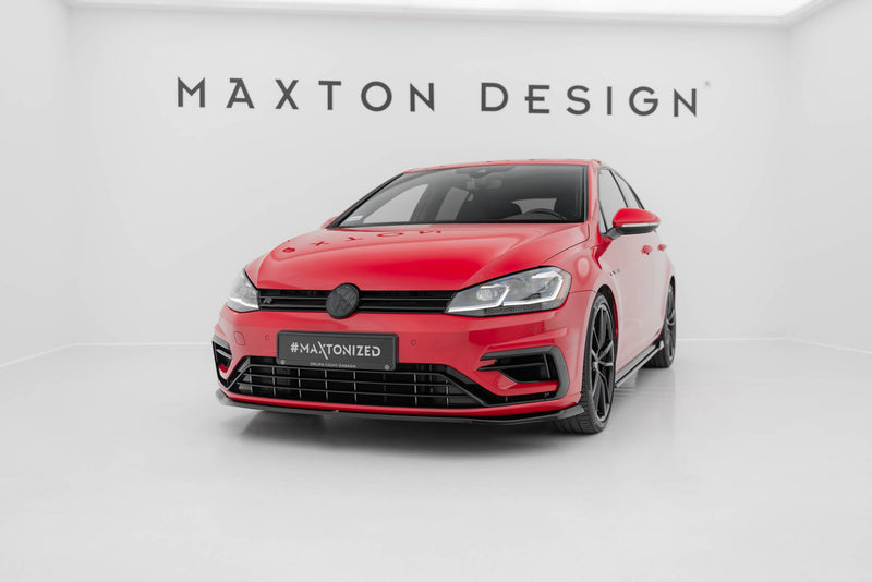 Maxton frontsplitter til Volkswagen Golf R / R-Line Mk7 Facelift – blank sort – billede 1 af 5