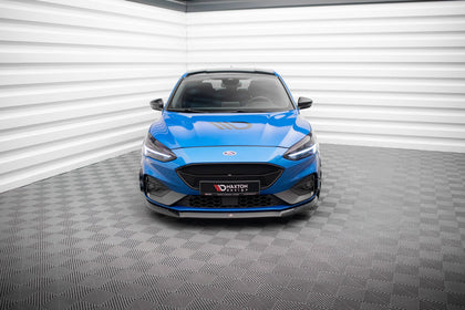 Maxton Front Splitter V.8 Ford Focus St / St-Line Mk4 - Gloss Black